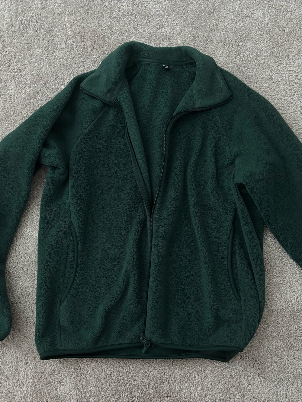 Uniqlo Full-Zip Forest Green Fleece Jacket